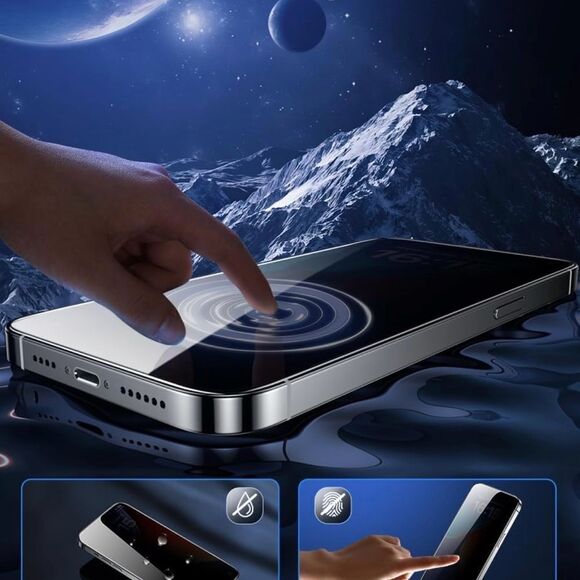 🤯5/$20🤯 Privacy Screen Protector for iPhone 15 Pro [6.1 Inch] [2-Pack] NWT - Picture 5 of 9